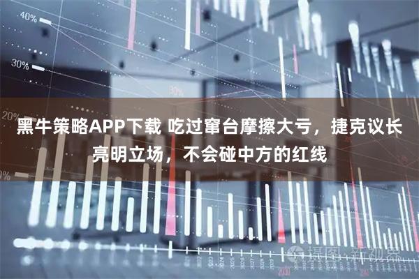 黑牛策略APP下载 吃过窜台摩擦大亏,捷克议长亮明立场,不会碰中方的红线